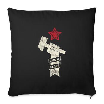 Working class Sputnik Gagarin Russia Astronaut - Sofa pillowcase 17,3'' x 17,3'' (45 x 45 cm) - black - Front