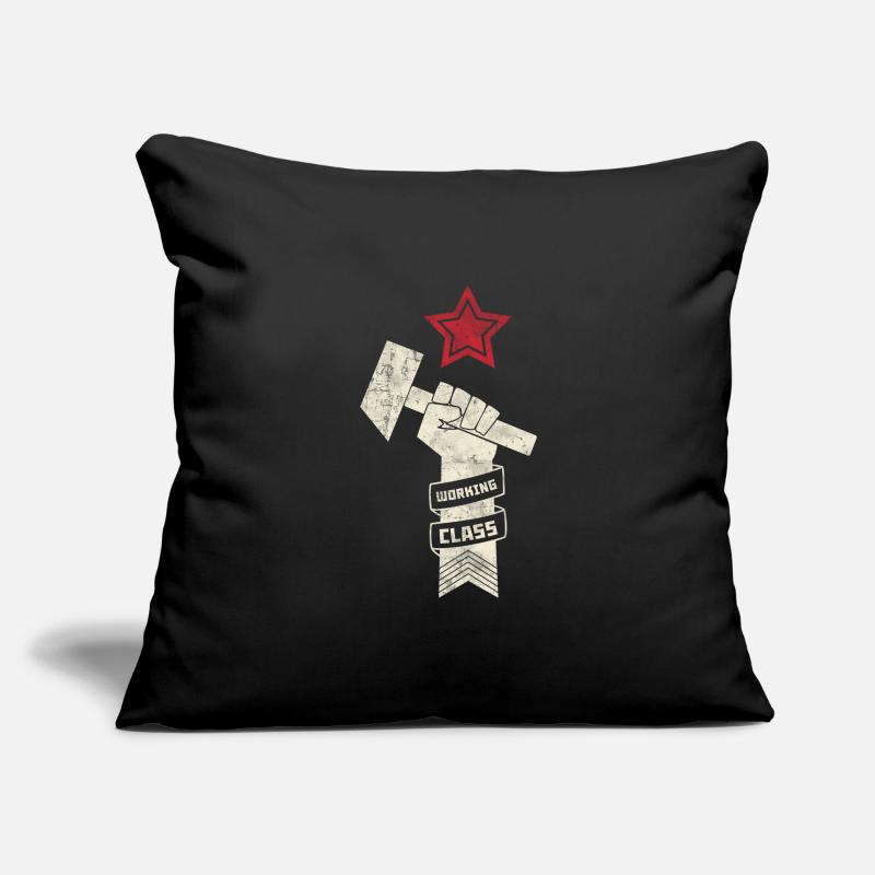 Working class Spoutnik Gagarine Russie Astronaute Housse de coussin décorative 45 x 45 cm