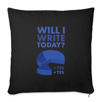 Writer Will I Write Today - Sofakissenbezug 45 x 45 cm - Schwarz - Vorne