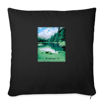 Obernberger See,landschaft,see,Tirol - Sofakissenbezug 45 x 45 cm - Schwarz - Vorne