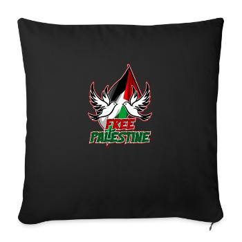 Palestine - Sofa pillowcase 17,3'' x 17,3'' (45 x 45 cm) - black - Front
