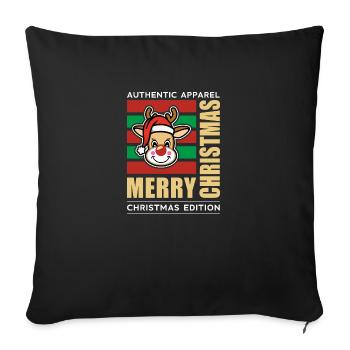 Joyeux Noël - Housse de coussin décorative 45 x 45 cm - noir - Devant