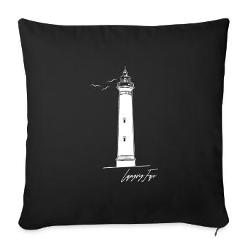 Denmark Lyngvig Fyr Lighthouse Holiday - Sofa pillowcase 17,3'' x 17,3'' (45 x 45 cm) - black - Front