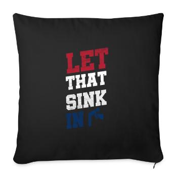 Let that sink in Social Musk pun dad joke - Sofa pillowcase 17,3'' x 17,3'' (45 x 45 cm) - black - Front
