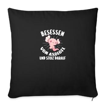 Axolotl - Housse de coussin décorative 45 x 45 cm - noir - Devant