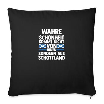 Scots Scottish Scotland - Sofa pillowcase 17,3'' x 17,3'' (45 x 45 cm) - black - Front