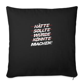 should should would could make maker - Sofa pillowcase 17,3'' x 17,3'' (45 x 45 cm) - black - Front
