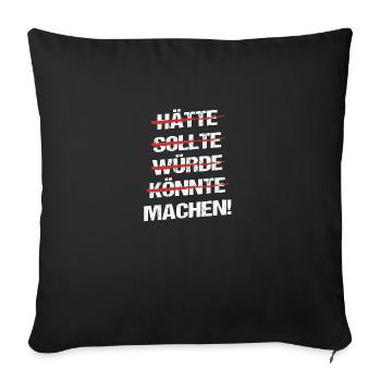 should should would could make maker - Sofa pillowcase 17,3'' x 17,3'' (45 x 45 cm) - black - Front