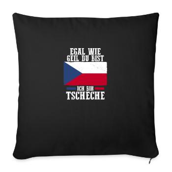 Czechs Czech Czech Republic - Sofa pillowcase 17,3'' x 17,3'' (45 x 45 cm) - black - Front