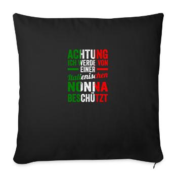 Italia Italian Grandma Nonna Italian Italy - Sofa pillowcase 17,3'' x 17,3'' (45 x 45 cm) - black - Front
