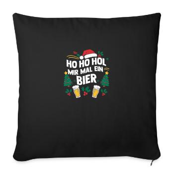 Noël Ho Ho Offrez-moi une bière - Housse de coussin décorative 45 x 45 cm - noir - Devant