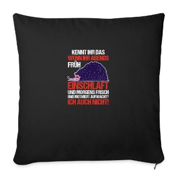 Lazy Liser Liser Motivation Hérisson - Housse de coussin décorative 45 x 45 cm - noir - Devant