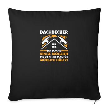 Master Roofer Roofer - Sofa pillowcase 17,3'' x 17,3'' (45 x 45 cm) - black - Front