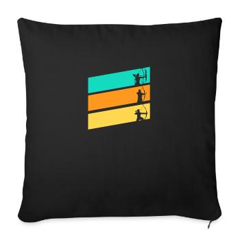 Archer Tir à l’arc - Housse de coussin décorative 45 x 45 cm - noir - Devant