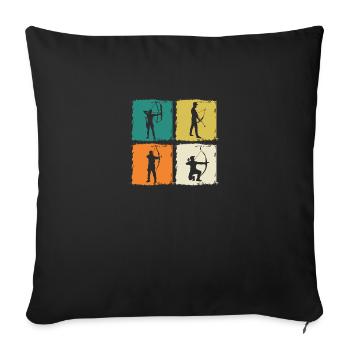Archer Tir à l’arc - Housse de coussin décorative 45 x 45 cm - noir - Devant