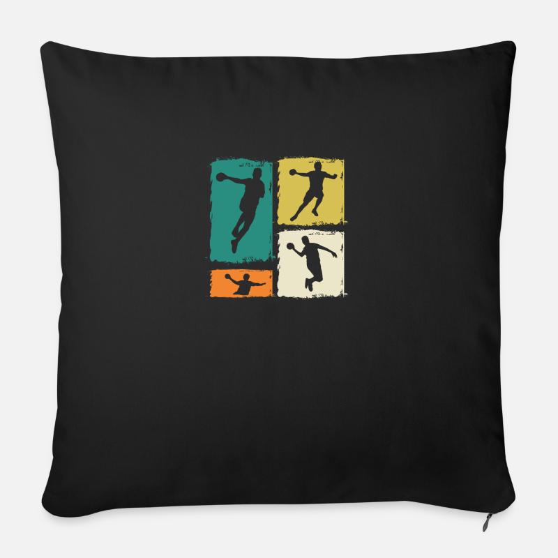 Handballer Handball - Sofakissenbezug 45 x 45 cm - Schwarz
