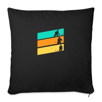 Hockey Players Hockey - Sofa pillowcase 17,3'' x 17,3'' (45 x 45 cm) - black - Front