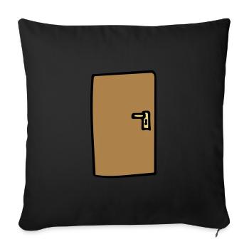 Door color adaptable - Sofa pillowcase 17,3'' x 17,3'' (45 x 45 cm) - black - Front
