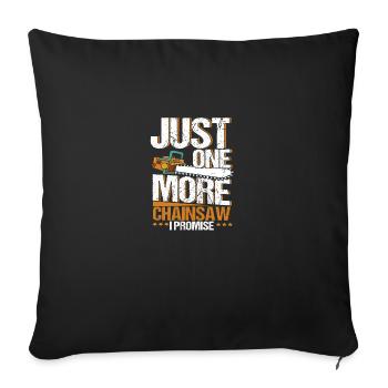 Tronçonneuse Arboriste Bûcheron - Housse de coussin décorative 45 x 45 cm - noir - Devant