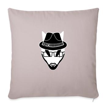 Zeu Ekuroeil Chuchoteur - Housse de coussin décorative 45 x 45 cm - taupe clair - Devant
