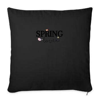 Spring Lover - Sofakissenbezug 45 x 45 cm - Schwarz - Vorne