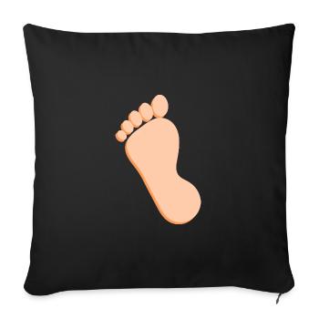 Foot Feet Foot Care Podiatry Gift Gift Idea - Housse de coussin décorative 45 x 45 cm - noir - Devant