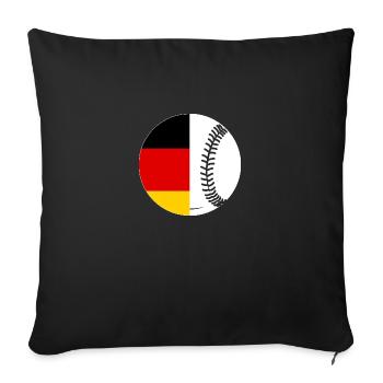 Baseball Player German Flag Baseball - Sofa pillowcase 17,3'' x 17,3'' (45 x 45 cm) - black - Front