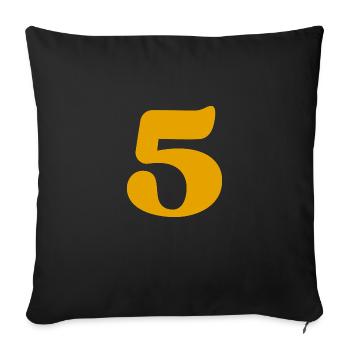 5 - Sofakissenbezug 45 x 45 cm - Schwarz - Vorne
