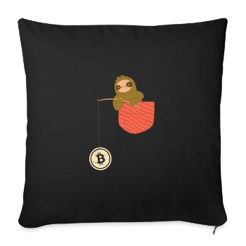 Drôle Bitcoin Crypto Blockchain Btc Fun Liebhab - Housse de coussin décorative 45 x 45 cm - noir - Devant