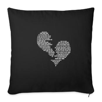 Cœur brisé dans les relations Cadeau - Housse de coussin décorative 45 x 45 cm - noir - Devant