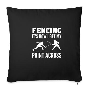 Hinüberweisen Athlet Geschenk - Sofakissenbezug 45 x 45 cm - Schwarz - Vorne