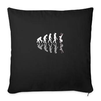 Pole Dance Evolution Geschenk Schatten - Sofakissenbezug 45 x 45 cm - Schwarz - Vorne