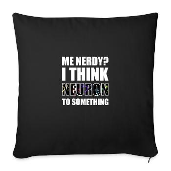Neurone Neuronon Enseignant Cadeau - Housse de coussin décorative 45 x 45 cm - noir - Devant