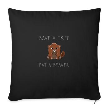 Bieber Rodent Funny Saying - Sofa pillowcase 17,3'' x 17,3'' (45 x 45 cm) - black - Front