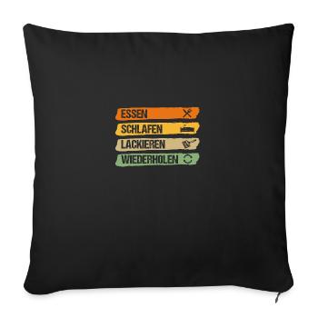 Peintre automobile Peintre automobile Peintre - Housse de coussin décorative 45 x 45 cm - noir - Devant