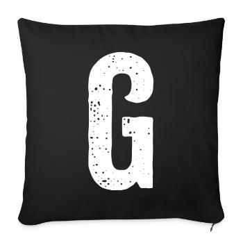 G Letter - Sofa pillowcase 17,3'' x 17,3'' (45 x 45 cm) - black - Front
