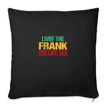 Frank - Sofa pillowcase 17,3'' x 17,3'' (45 x 45 cm) - black - Front