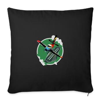 Passe-bas - Housse de coussin décorative 45 x 45 cm - noir - Devant