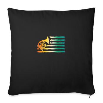 Cor français - Housse de coussin décorative 45 x 45 cm - noir - Devant