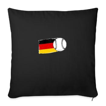 Baseball Player German Flag Baseball - Sofa pillowcase 17,3'' x 17,3'' (45 x 45 cm) - black - Front