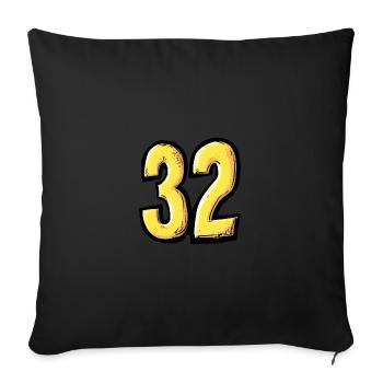 32 Number Comic - Sofa pillowcase 17,3'' x 17,3'' (45 x 45 cm) - black - Front