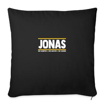 Jonas - Sofa pillowcase 17,3'' x 17,3'' (45 x 45 cm) - black - Front