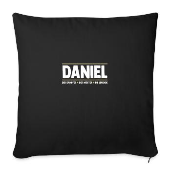 Daniel - Sofakissenbezug 45 x 45 cm - Schwarz - Vorne