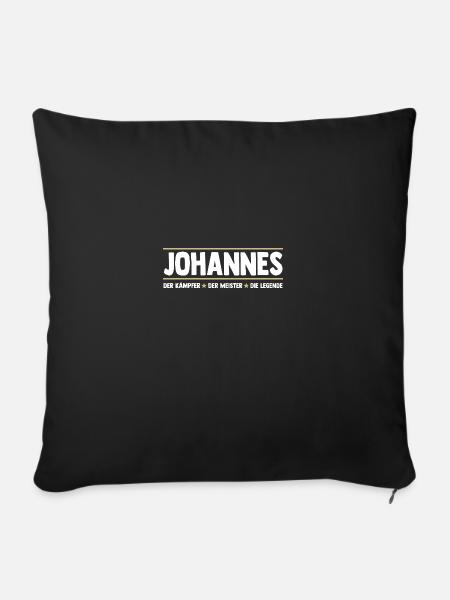 Johannes - Sofakissenbezug 45 x 45 cm - Schwarz