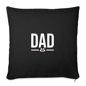 DAD gift humor papa dad - Sofa pillowcase 17,3'' x 17,3'' (45 x 45 cm) - black - Front