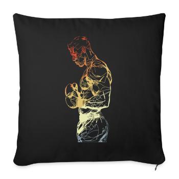 Vintage Boxer - Sofa pillowcase 17,3'' x 17,3'' (45 x 45 cm) - black - Front