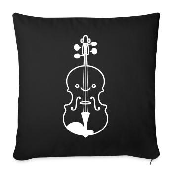 Cartoon Violin - Sofa pillowcase 17,3'' x 17,3'' (45 x 45 cm) - black - Front