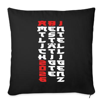 Abi 2026 - Abitur - Manga Style Gift - Sofa pillowcase 17,3'' x 17,3'' (45 x 45 cm) - black - Front