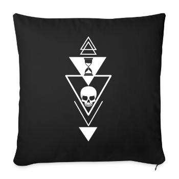 The passing of time - Sofa pillowcase 17,3'' x 17,3'' (45 x 45 cm) - black - Front