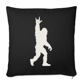 Furry Yeti Rockhand Pose Festival Metal - Sofa pillowcase 17,3'' x 17,3'' (45 x 45 cm) - black - Front
